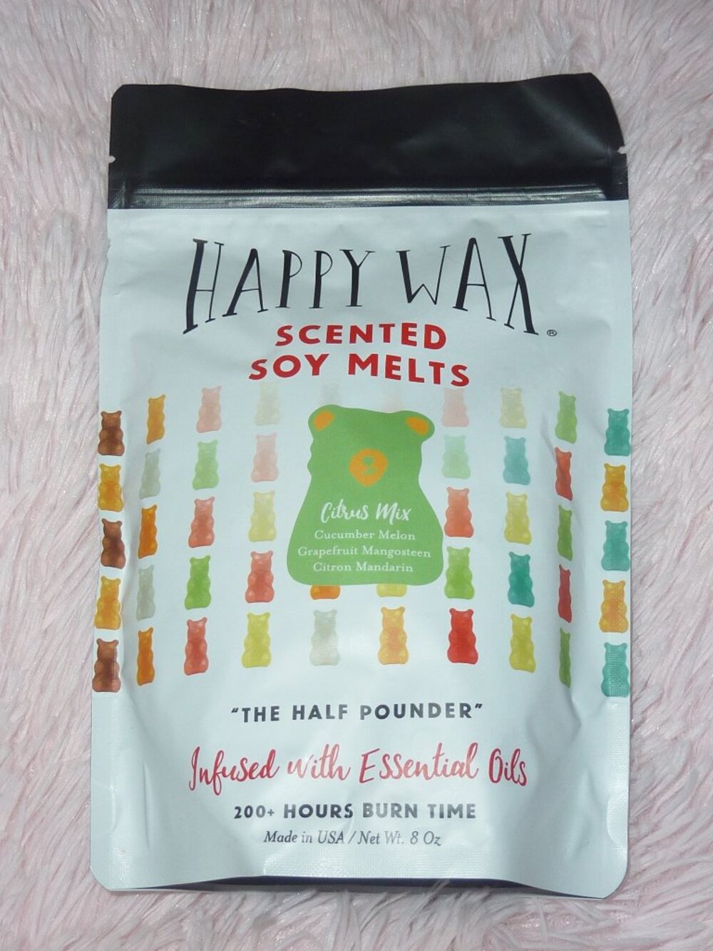 SEALED Happy Wax "The Half Pounder" Citrus Mix Wax Melts Infused Essential Oils